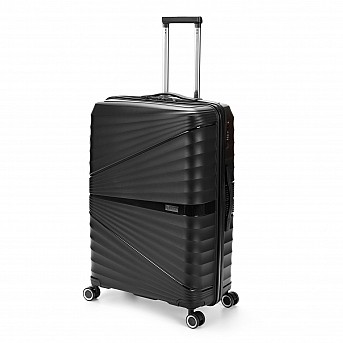 Чемодан TORBER Nevo, чёрный, полипропилен