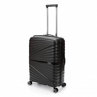 Чемодан TORBER Nevo, чёрный, полипропилен