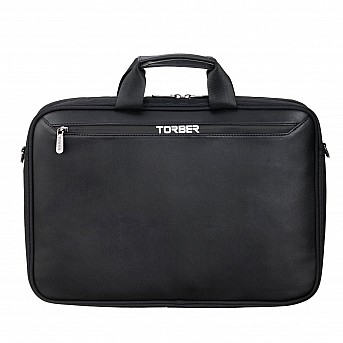 Сумка для ноутбука TORBER VOYAGE 15.6'', чёрный, нейлон/микрофибра
