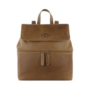 Рюкзак женский KLONDIKE GOLD «Miki», натуральная кожа в коньячном цвете, 39 х 32 х 14,5 см